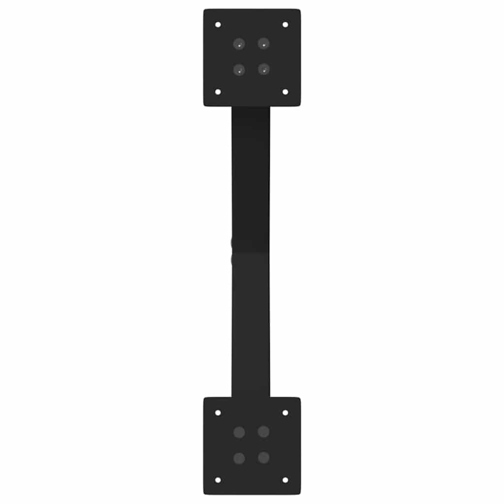 vidaXL Pieds de Table à Manger en Forme de X, 2 pièces, Noir, 50 x (72-73) cm, Acier