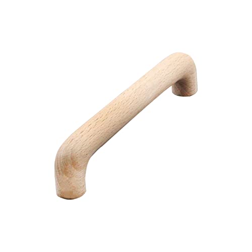 Risbay 10Pcs 5.04" Hole Distance Wood Color Unfinished Wood Handles For Drawer,Wardrobe,Cupboard,Dresser #TOP2