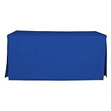 Tablevogue Machine Washable Polyester Solid Fitted Stain Resistant Table Cover Rectangular 72-inch x 30-inch Tablecloths for Events Wedding Special Occasions Table Cloth 6-Foot, Blue