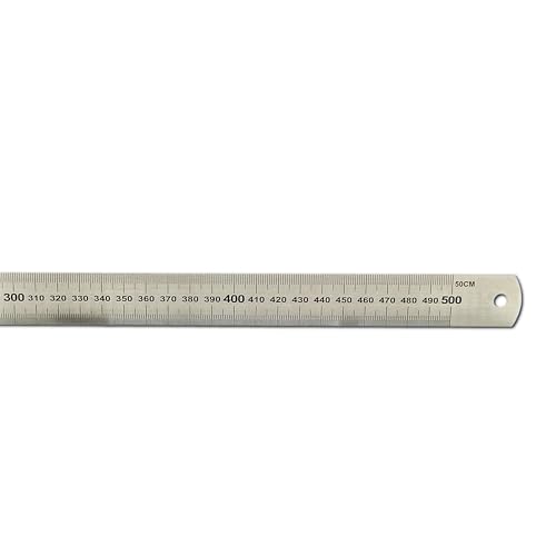 Hedue® regla de acero 500 mm - regla carpintero con escala milimetrada, regla de acero inoxidable, regla metalica 50 cm