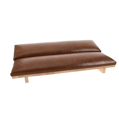 STOBAZA Cojín Reposamanos para Manicura Marrón Castaño de Madera Maciza Antideslizante con Relleno de Felpa para Salón Profesional y Accesorios Uñas de Mesa