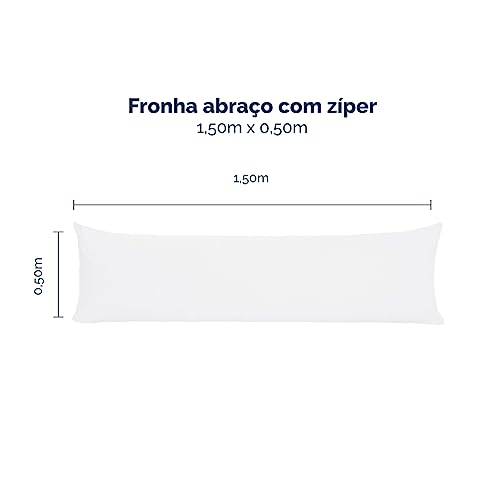Fronha Avulsa 1 Peça p/Travesseiro de Corpo Xuxão 1,50m x 0,50m (White)