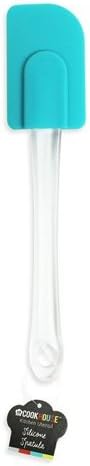 "Brights" Blue Silicone Spatula with Clear Plastic Handle for Cooking & Baking