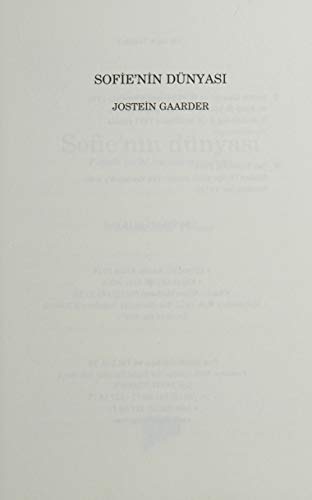 Sofie'nin Dünyasi.: Felsefe Tarihi Üzerine Bir ... [Turkish] 9758434578 Book Cover