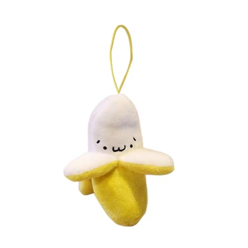 GMBYLBY Elegante llavero de plátano de felpa con diseño divertido para estudiantes y niños, mochila creativa