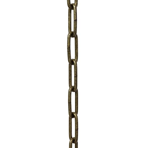 Image of RCH Hardware CH-S59-395-AB Steel Chandelier Chain 7 Gauge, Antique Brass (1 Foot)