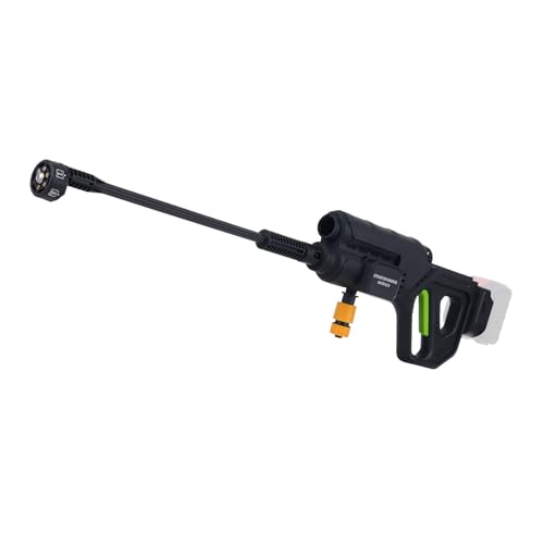 Domary Lavadora a Presión Inalámbrica de Gran Tamaño, Pistola de Lavado y Soplado Coches 2 en 1, Boquilla 6 en 1 3 Engranajes, Batería 21V y 4000mah (sin batería sin Cargador)