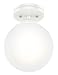 Fan Company  Hepburn Flush Mount Light, Matte White Finish - HUNTER 19021
