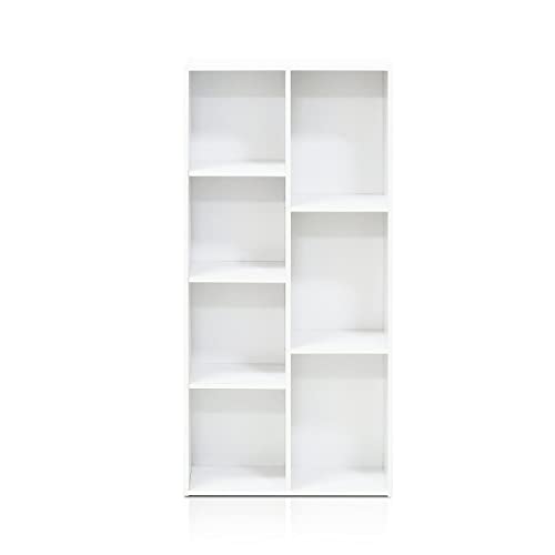 7-Cube Reversible Open Shelf Bookcase, White #TOP3