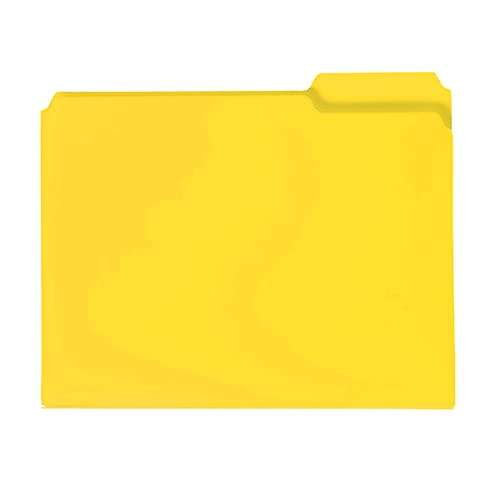 Smead Poly File Folder, 1/3-Cut Tab, Letter Size, Yellow, 24 Per Box (10504) #TOP2