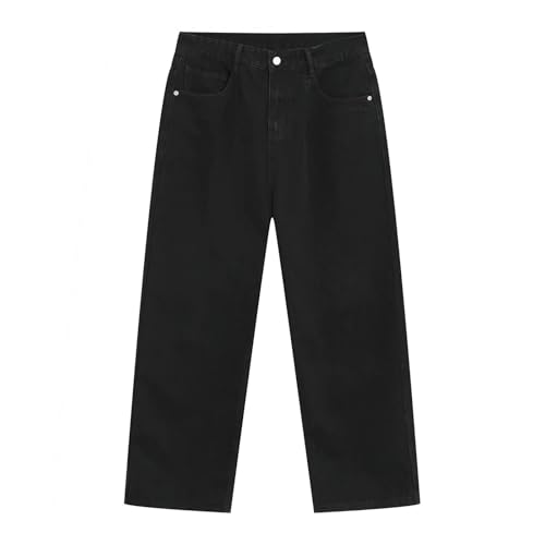 Men's Denim Jeans Korean Style Loose Wide Leg Straight Leg Slim Daily Office Commuting Pants for Men - Main Image
