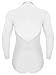 YONGHS Latin Dance Outfits for Men V Neck Long Sleeve Ballet Gymnastics Leotard with Baggy Trousers White 3X-Large
