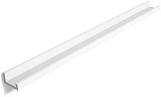 SONGMICS Wall Shelf, Floating Shelf Ledge, for Picture Frames and Books, 110 x 10 cm, High Gloss Finish, White LWS46WT