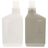 IMIKEYA Botellas Rellenables de 1000 Ml para Gel de Ducha y Champú Envases Vacíos Reutilizables de PE Diseño Compacto Prueba de Fugas Ideales para Almacenar Jabón Líquido y Loción Viaje