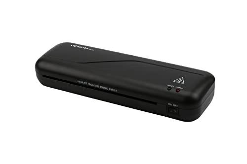 Genie LA 200 Laminiergerät inkl. Laminerfolien (geeignet bis DIN A4, für 80-125 mic Heißlamination) schwarz, 330 x 106 x 60 mm