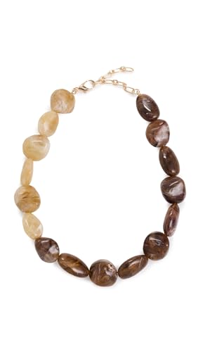 ADINA EDEN Womens Brown Agate Beaded Necklace Brown One Size