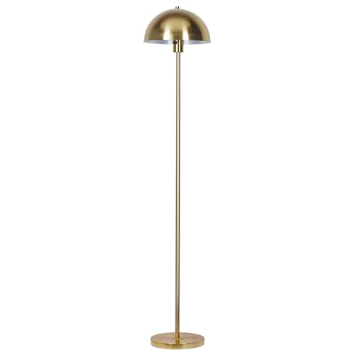 Kenroy Home Vega Gold Metal Dome Floor Lamp with Sleek Modern Design and Round Metal Shade for Living Rooms, Offices, and Bedrooms