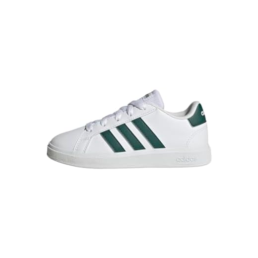 adidas Grand Court Lifestyle Tennis Lace-Up Shoes, Sneaker, Cloud White/Core Black/Core Black, 40 EU