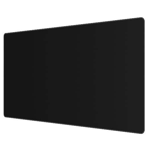 Anpollo Spelmusmatta XXL stor storlek (900 x 400 x 3 mm) utökad musmatta vattentålig musmatta med halkfri gummibas, speciell texturerad yta för tangentbord och mus (ren svart)