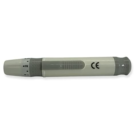 One Step Lancing Device Pen, 5 Depth Settings, Less Pain Design, Blood Sampling Pen, Accurate Blood Sample, suitable for all Twist Top Lancets, Blood Sugar Level Monitoring Glucose Testing Cover