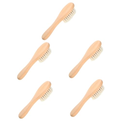 TOPPERFUN 5stücke Wäschebürste Aus Natürlichem Ziegenhaar Für Empfindliche Stoffe Effektive Fleckenentfernung Strickwaren Wiederverwendbar Und Anwendung