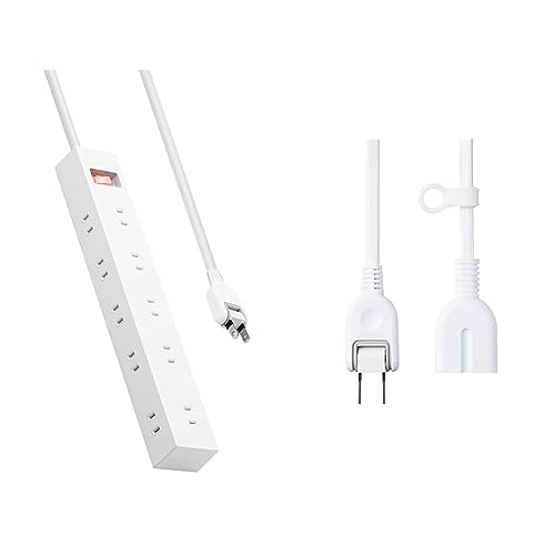 【延長コードセット 2m】 エレコム 電源タップ 雷ガード 10個口 差し込み口2面 1m マグネット 一括スイッチ ホワイト ECT-1510WH & エレコム 電源タップ 延長コード 2m ほこり防止シャッター付き 極性対応 ホワイト T-X01-2120WH