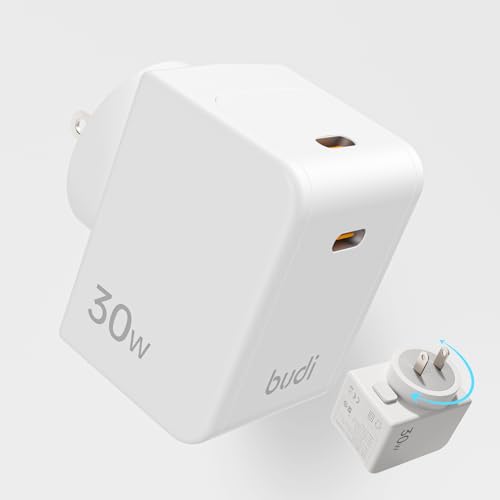 180° Rotating Plug Wall Charger Plug Power Adapter with PD 30W USB-C Charger Block- USB Power Adapter Charging Adapter for iPhone15/15Plus/15Pro/15Pro Max,14/13/12 Series, Galaxy, Pixel 4/3, iPad
