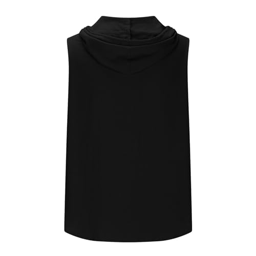 Men Linen Tank Tops with Hood Cotton Casual V Neck Sleeveless Hooded Sweatshirts Summer Button Hawaiian Shirt4