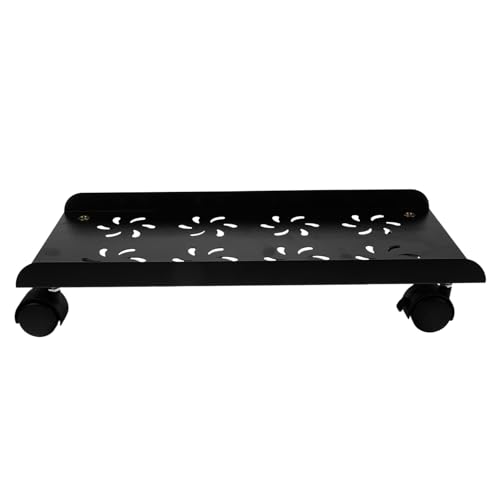 Soporte móvil para CPU y torre de computadora ARTIBETTER, elevador para torre de PC con ruedas, soporte para torre de escritorio, negro, metal