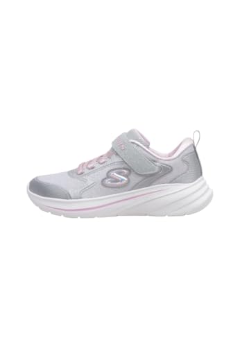 Skechers Mädchen Wave 92 Turnschuhe Light Gray Sparkle Mesh Trim 32 EU