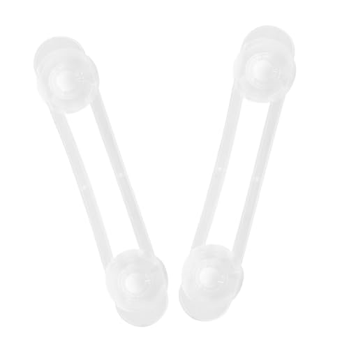 ANDRESLAD 2個折り曲げ可能な透明 ロック 食器棚 キャビネット ドロワー用 チャイルドロック 挟み込み防止設計