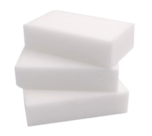 Image of White Foam Magic Sponge Eraser, Multipurpose Cleaning Pads for Kitchen, Bathroom, Walls, Tiles, Shoes & Household Stain Removal, Reusable Cleaning Sponge (Pack of 4)