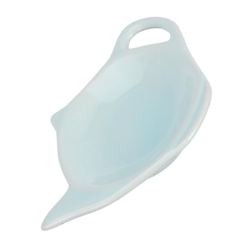 Mobestech Porcelain Teapot-Shaped for Tea Bags Elegant Ceramic Dish for Snacks and Condiments Versatile Serving Tray for Home and Parties and -