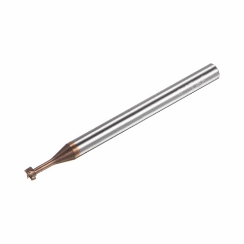 Image of HARFINGTON T Slot End Mill Milling Cutter 3mm Cutting 1.5mm Depth 4mm Shank Solid Carbide Titanium Coated 4 Flutes for Stainless Steel Alloy
