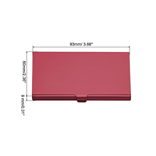 PATIKIL Business Card Holder, 2 Pack Aluminum Metal Card Case Professional Slim Pocket Card Holder for Name Card Credit Card Red, Pink - Image 2