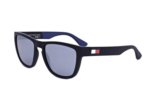Tommy Hilfiger Men's TH1557/S Rectangular Sunglasses, MTT BLACK, 54 mm