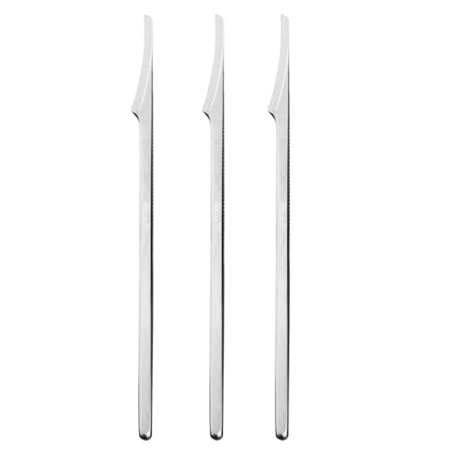 jojofuny 3-teiliges Pediküre-Schaber Set Hornhautentferner aus Edelstahl für Füße, Fußhautschaber zur sanften Entfernung abgestorbener Haut bei Frauen