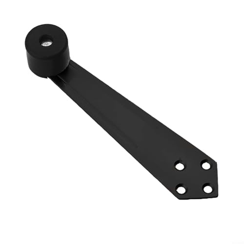Over Head Door Stop, 90 Degree Furniture Overhead Door Stops Stainless Steel Door Stopper Wall Mount Door Holder Stop(Black)