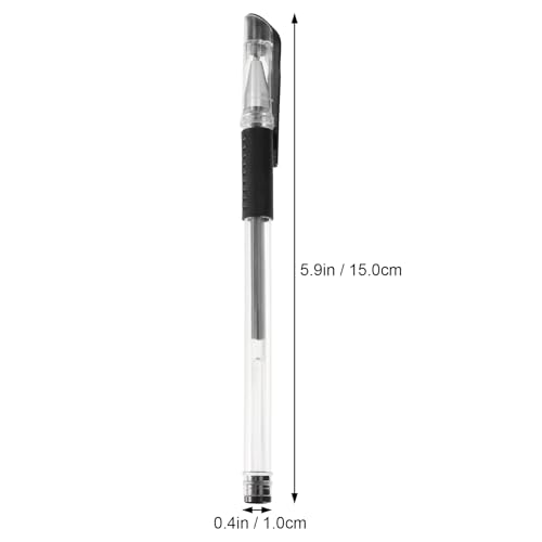 EXCEART 12 bolígrafos gel punta fina 0.5 mm tinta negra miniatura 5