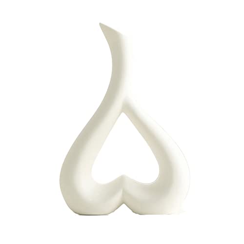 Vase en céramique blanche stable pour sublimer vos bouquets sans risque de chute - 2