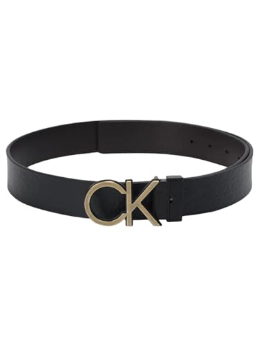 Calvin Klein Store Calvin Klein Textured Black Leather Classic Belt - Image 2