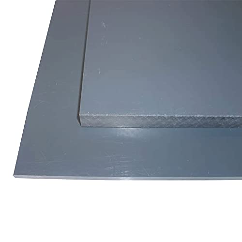 B&T Metall Plaques en PVC rigide gris de 5,0 mm d'épaisseur à la découpe - Dimensions : 300 x 300 mm