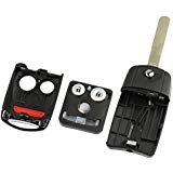 Coque de clé Acura pliante à 3 boutons pour réparer votre télécommande usée
