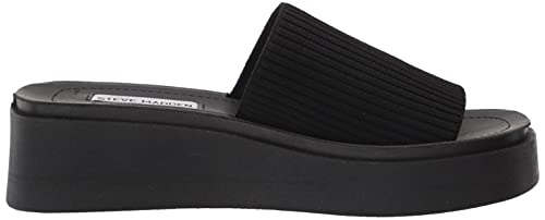 Steve Madden Women's Balanced Slide Sandal, Black, 7.5 #TOP5