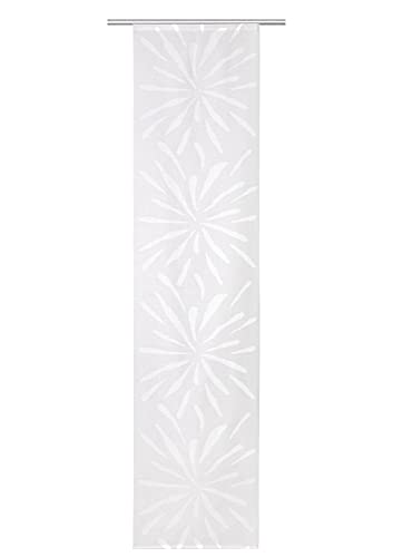 Schiebevorhang Luna 60x245 cm 1 Stück SILBER Blumen positiv/negativ Design