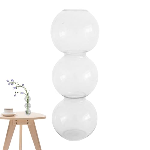 Jarrón de vidrio hidropónico, jarrón de vidrio de burbujas - exclusivo jarrón flaco Bud, decoración del hogar, decoración de mesa, jarrón de flores de cristal geométrico transparente para el hogar