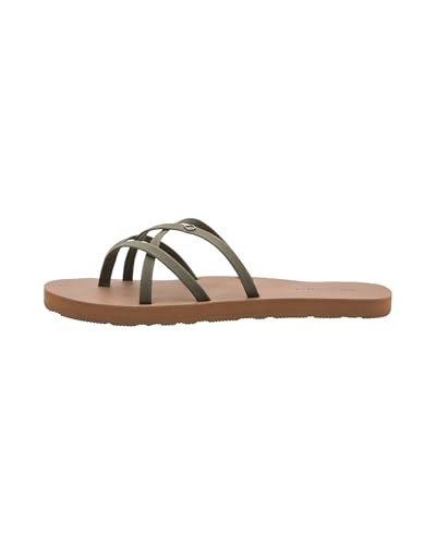 Image of Volcom Women's New School Strappy Flip Flop Flat Slide Sandal
