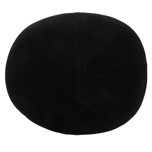 Mousse de polystyrène noir pour ce lot de 5 têtes de mannequin de 35cm avec socle stable - 7