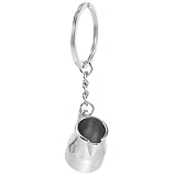 Porte-clés pour amateur de café – avec un design simple et délicat, ce porte-clés en forme de mini pichet à latte art peut servir de décoration pour vos clés de voiture. un adorable porte-clés à l'effigie d'un café