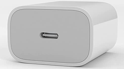 Image of The Black Store Original 20W Original USB Type C Adaptor Charger for iPhone 14 /14 Plus Pro Max /13 Pro Max /13 Mini /11 /12 /X Series Fast Charger Adaptor Only, White